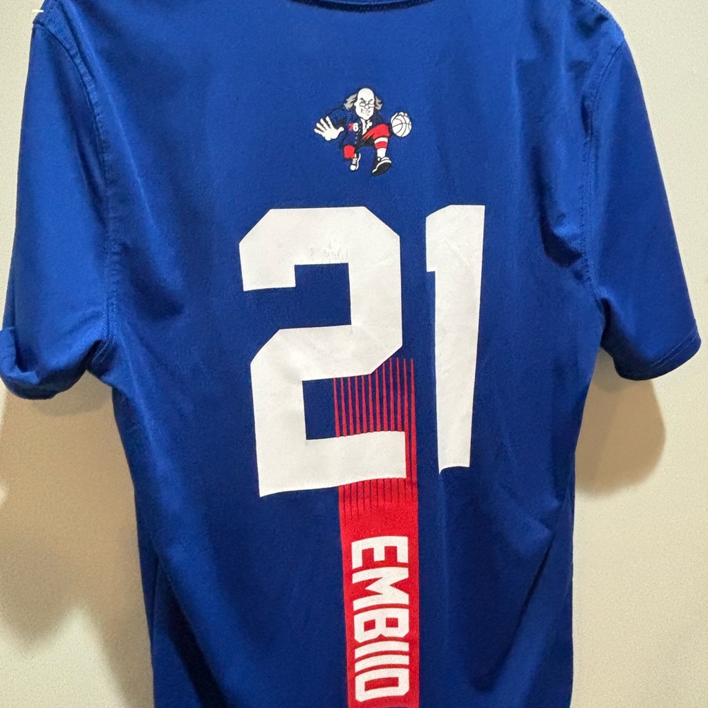 Joel Embiid 76er Jersey short Sports Jersey with Number 21